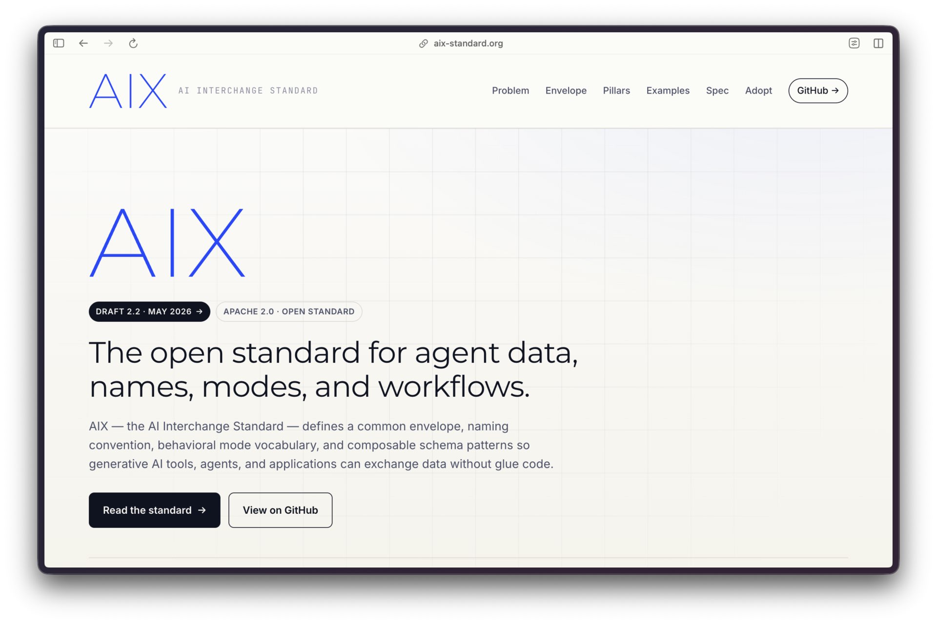 AIX-Standard.org — the open standard for portable, inspectable AI work